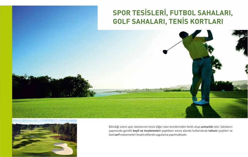 "Golf Sahaları;